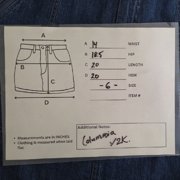 Vintage Y2K Columbia Women’s Denim Utility Skirt – Size 6 – 100% Cotton - Picture 10 of 10